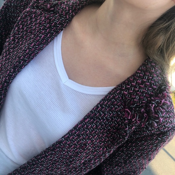 VINTAGE Textured Raw Hems Jacket Unique Style🦄 - Picture 5 of 9